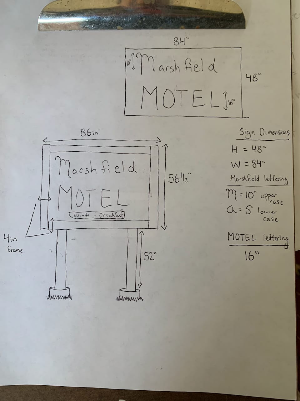 A measured drawing, traced to scale from the original.