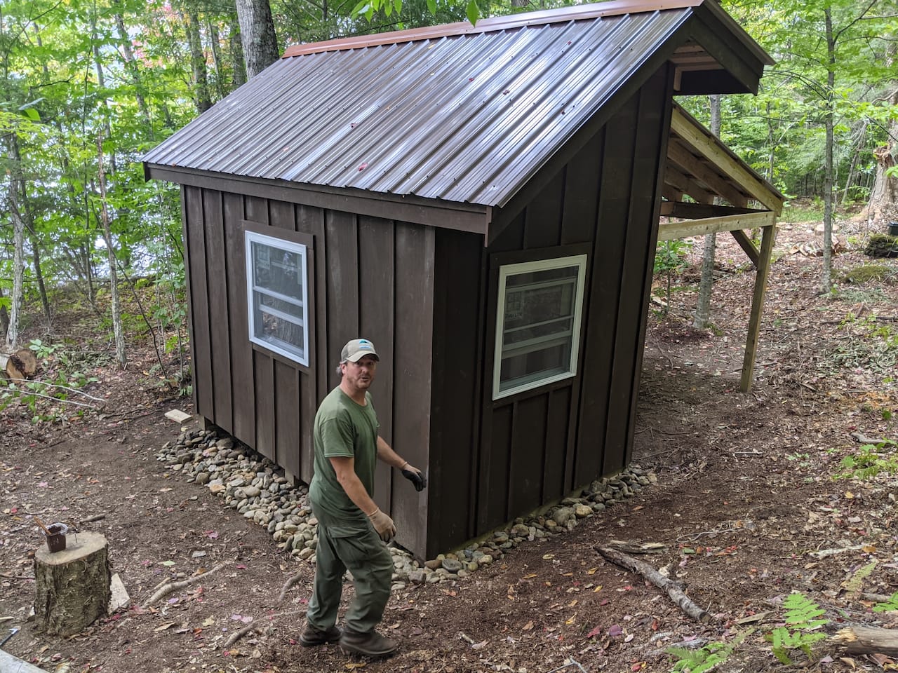 The finished cabin.