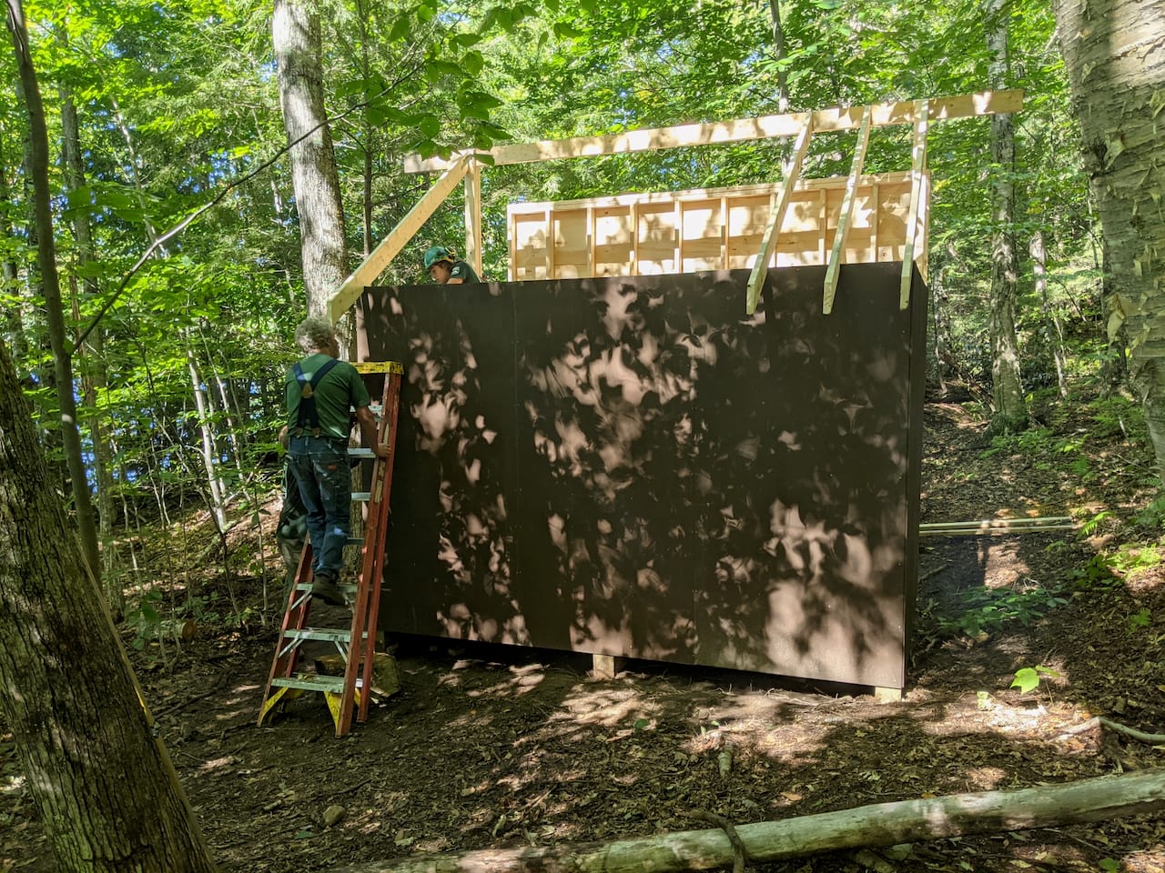 Framing the cabin.